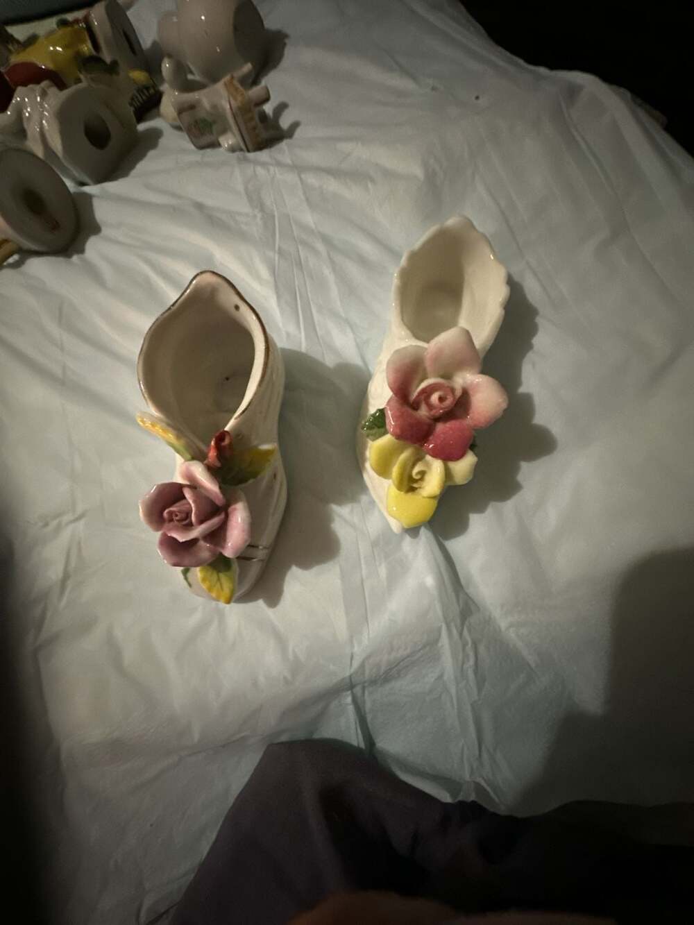 2 Vintage Flower Shoes Made in Japan